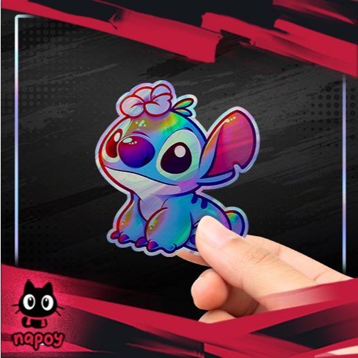 

Stiker Hologram Film Lilo & Stitch Cute Stitch