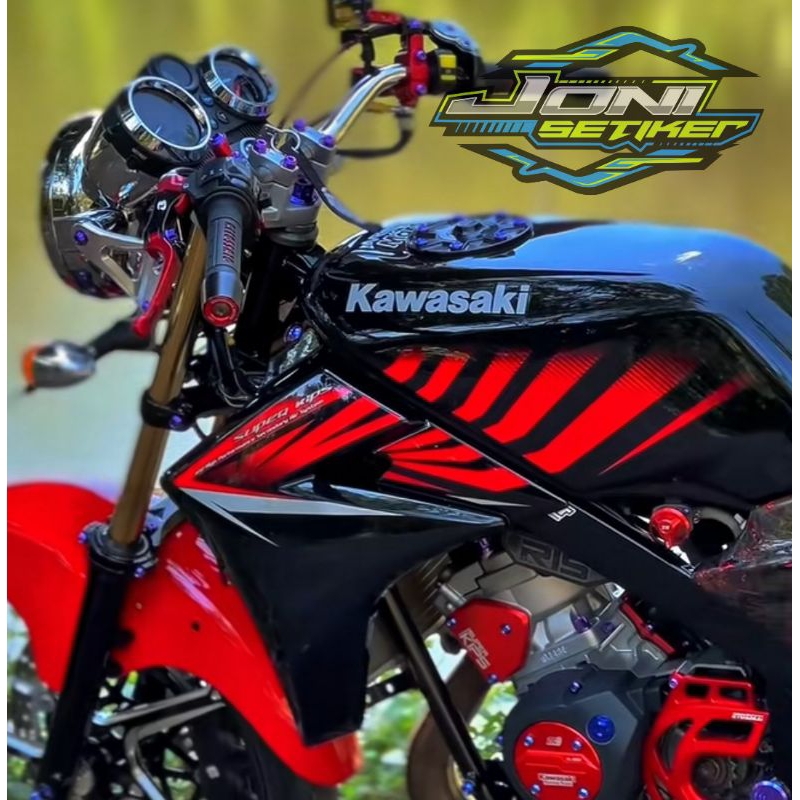 STIKER STRIPING ORI KAWASAKI NINJA SS MERAH 2014 ZEBRA STIKER ORI NINJA SS MERAH MAROON/FERARY STIKE