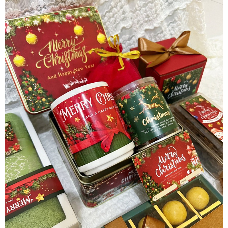 

READY STOCK INSTANT!! HAMPERS NATAL CHRISTMAS 2024 TAHUN BARU 2025 MEWAH MURAH BERKUALITAS GIFT SET KADO SOUVENIR NATAL