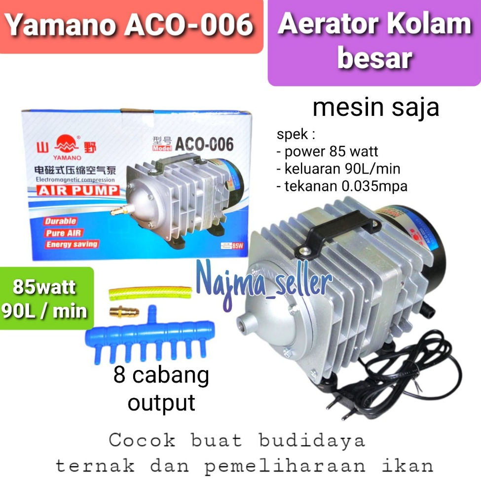 YIY *NAJMASELLER* Paket Aerator Kolam 8 Lubang Yamano ACO-006. Aerator Kolam besar. Untuk budidaya