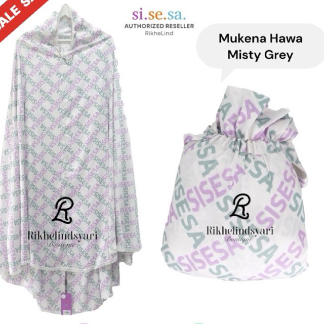 Mukena Sisesa Prayer Set Hawa Misty Grey