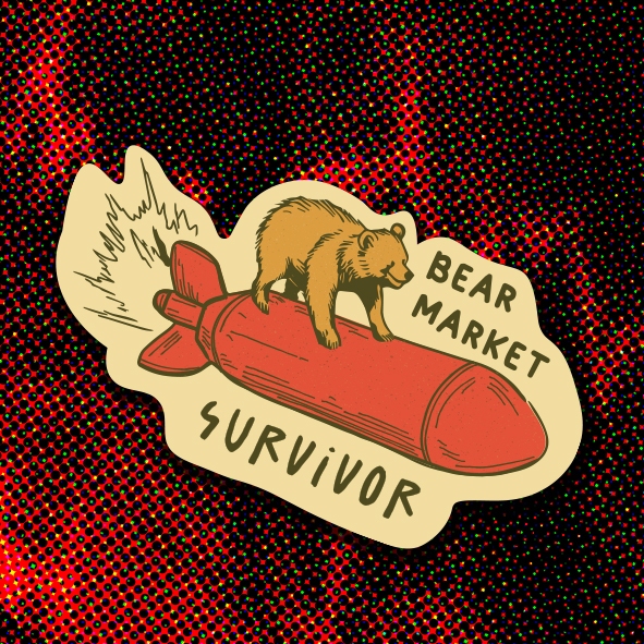 

Sticker Vinyl Kripto - Bear Market Survivor