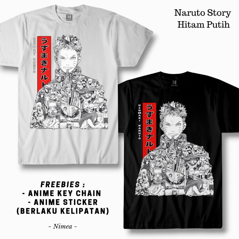 Kaos Naruto Story Hitam Putih - Nimea