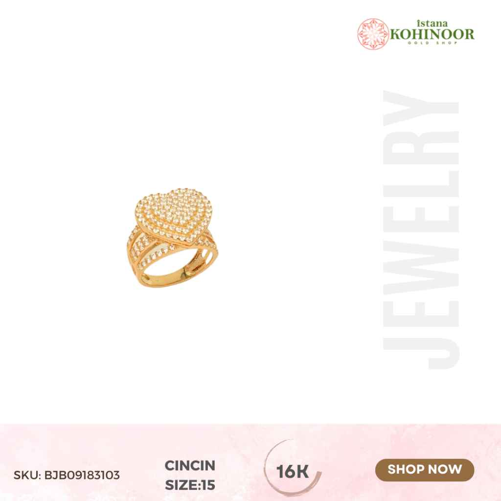 KOHINOOR CINCIN EMAS GOLD VARIASI YELLOW GOLD 16K EMAS