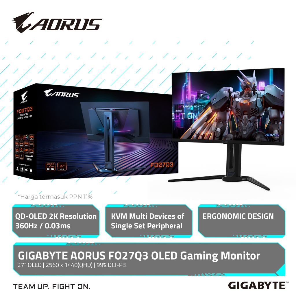 Gigabyte AORUS FO27Q3 Monitor OLED Gaming 27 Inch