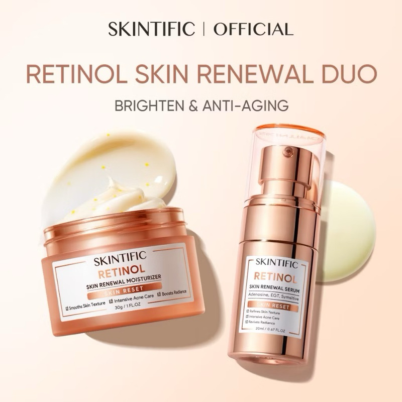 SKINTIFIC RETINOL SKIN RENEWAL BUNDLE 2 | MOISTURIZER | SERUM