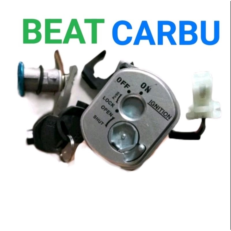 KUNCI KONTAK / KUNCI MOTOR SET ASSY BEAT CARBU