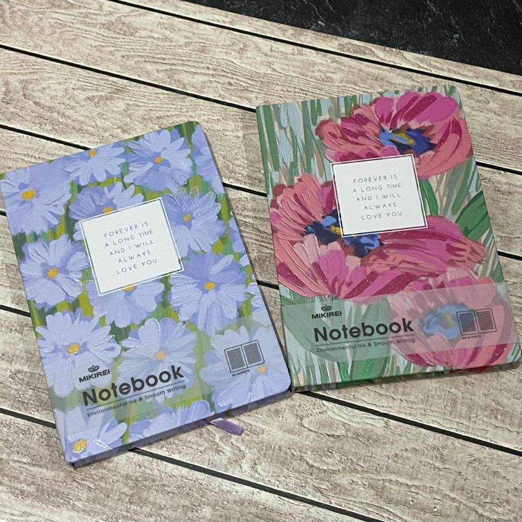 

HJK MIKIREI Diary Camomile Tulip Peach Tomato Hardcover Diary Buku Note Book Planner A5 Ruled with