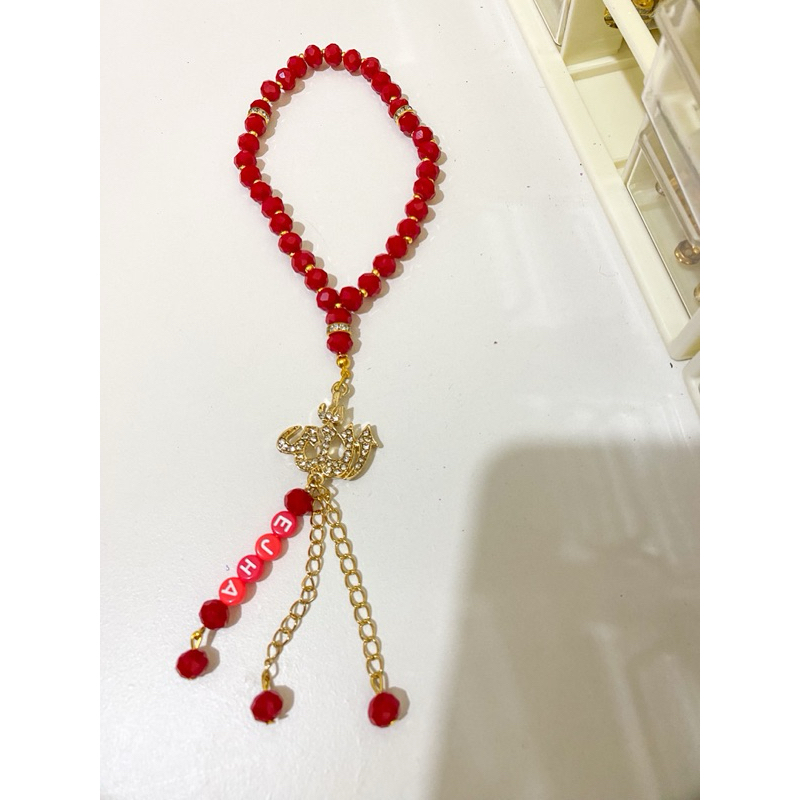 Tasbih / gantungan spion mobil custom nama