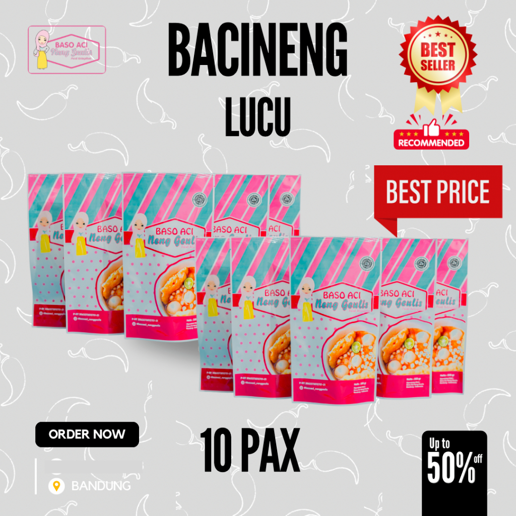 

Baso Aci Neng Geulis - Paket 10 pcs Bacineng Lucu - Makanan Instan