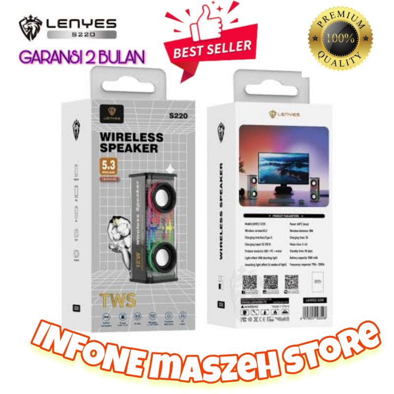 LENYES S220 Pro Series 100% Ori Bukan KW bukan Kualitas Abal" POWER FULL