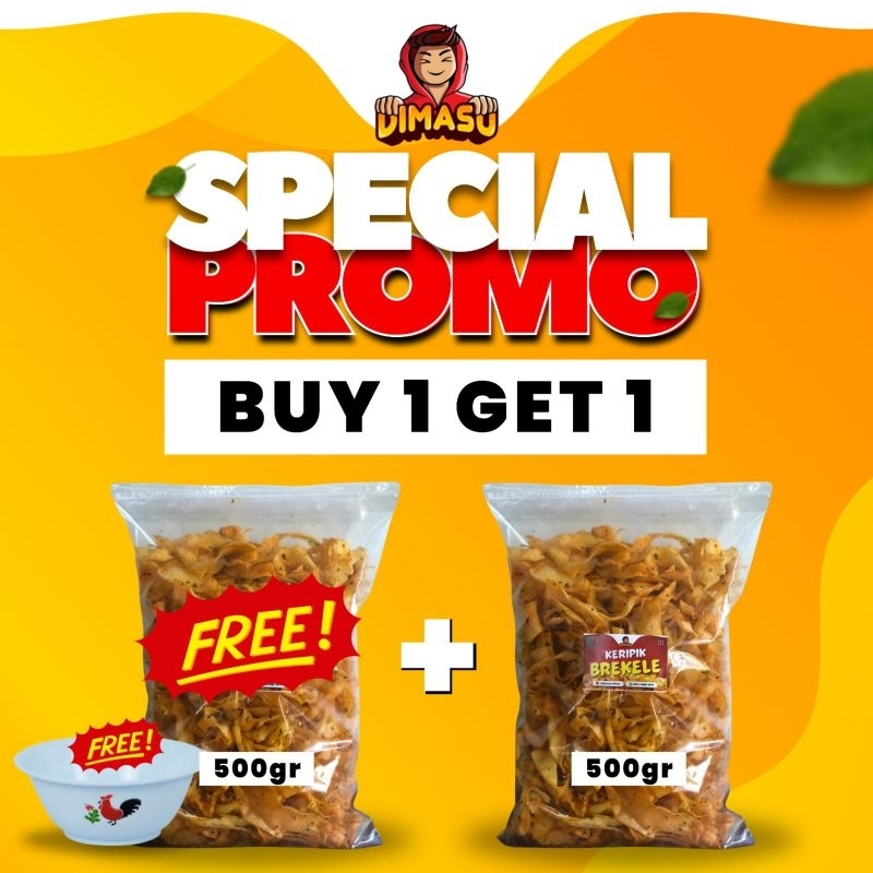 

[ PROMO GRAND OPENING ] BUY 1 GET 1 KERIPIK BREKELE KHAS KEBUMEN