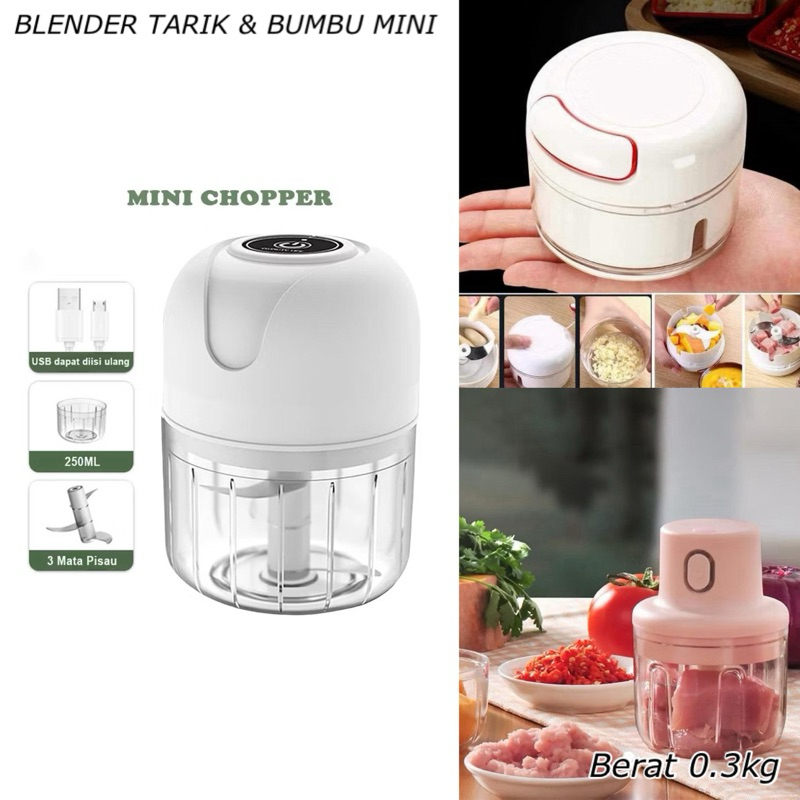 BLENDER BUMBU MINI ELEKTRIK 250ML NEW || BLENDER BUMBU MINI ELECTRIK || BLENDER TARIK || MINI CHOPPE