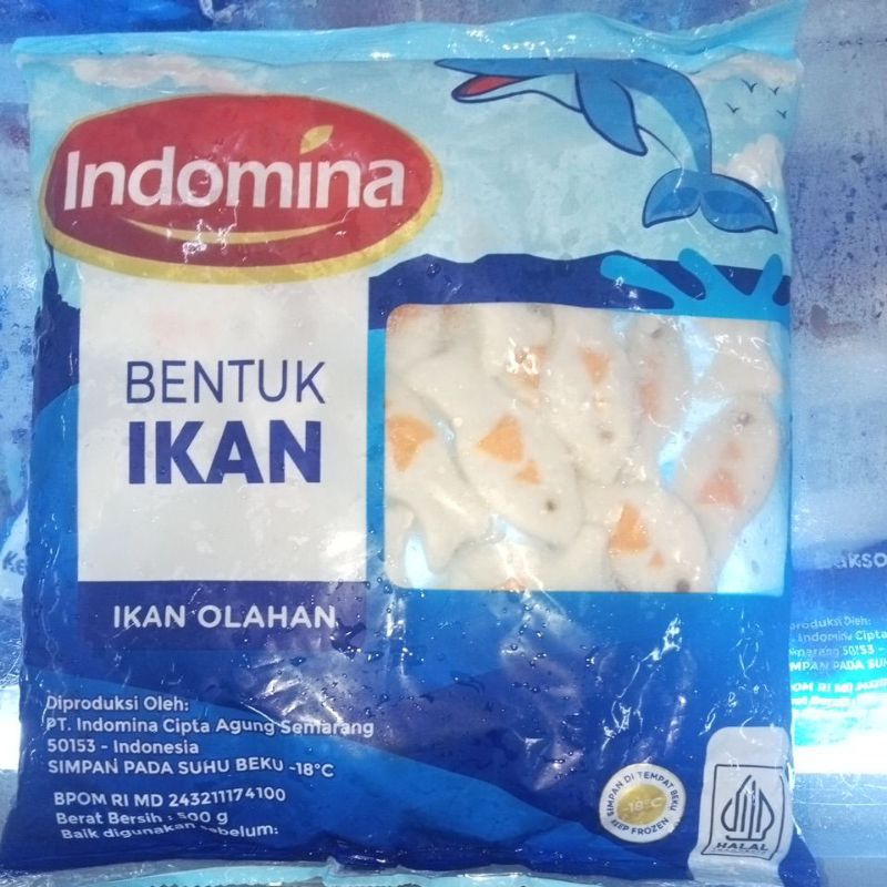 

indomina bentuk ikan 500gr