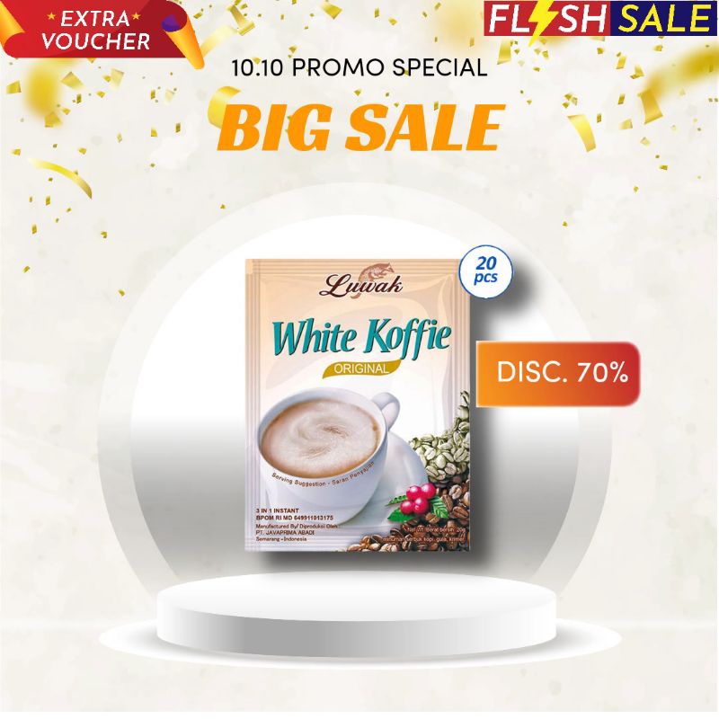 

Luwak White Koffie Premium 23g - 3 Renceng, 30 pcs - Coffee