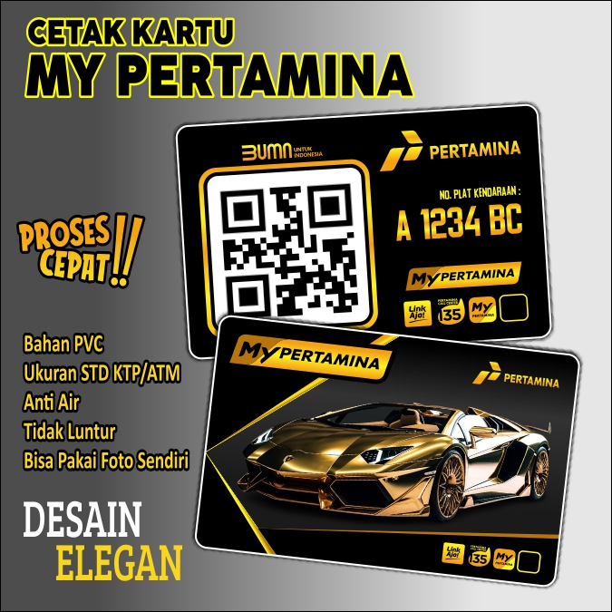

CETAKK KARTU MY PERTAMINA DESAIN GOLD EXCLUSIVE DAN ELEGAN
