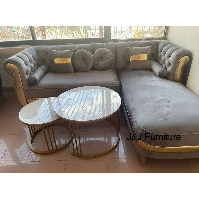 Sofa sudut ruang tamu modern minimalis sofa L