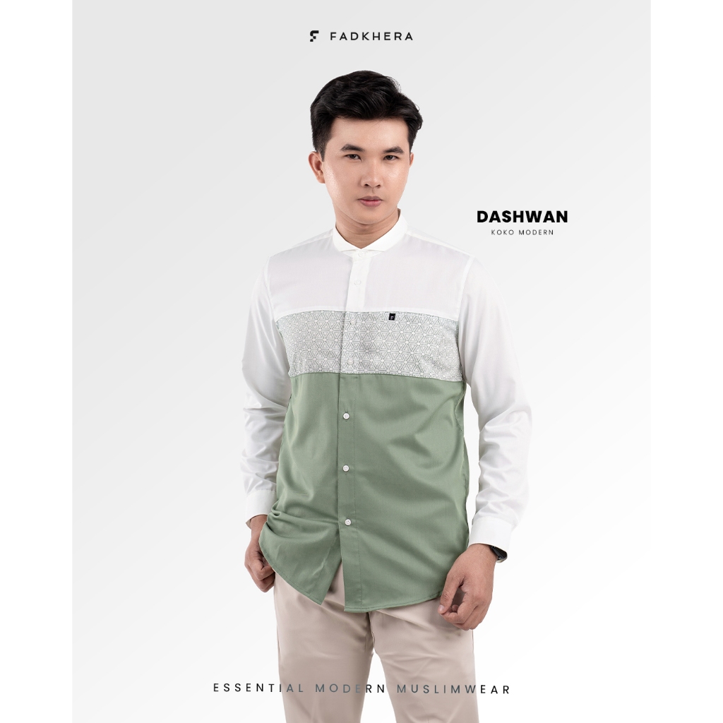 Fadkhera Dashwan Kemeja Koko Modern | Koko Santri | Kemeja Koko Pria | Koko Pria | Seragam Koko