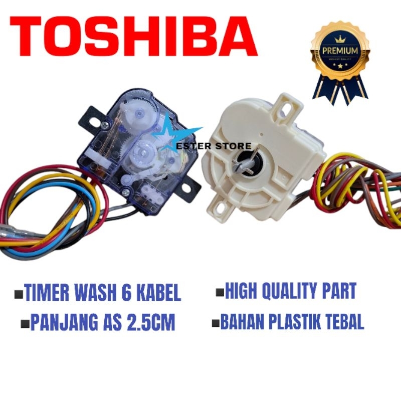 Toshiba Timer wash 6 kabel/Timer pencuci mesin cuci Toshiba 2 tabung