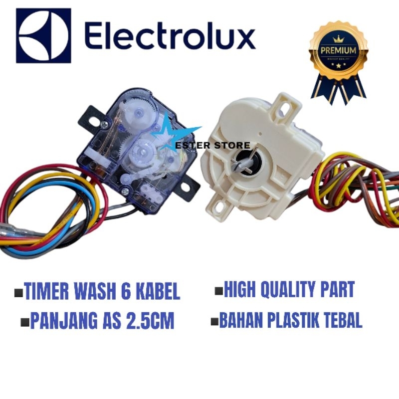 Electrolux Timer wash 6 kabel/ Timer mesin cuci Electrolux 2 tabung