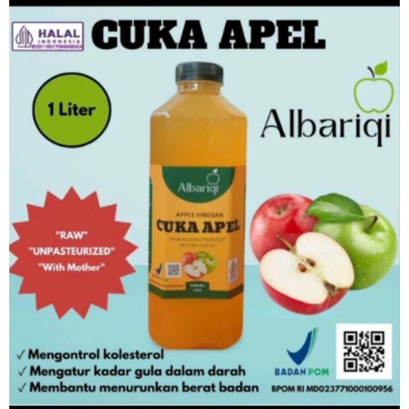 

Cuka apel batu 1000 ml / 1 liter albariqi premium with mother
