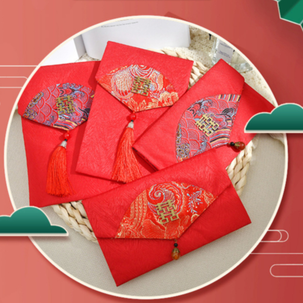 

InJO angpao dompet imlek sangjit pernikahan merried bentuk dompet satin dengan rumbai