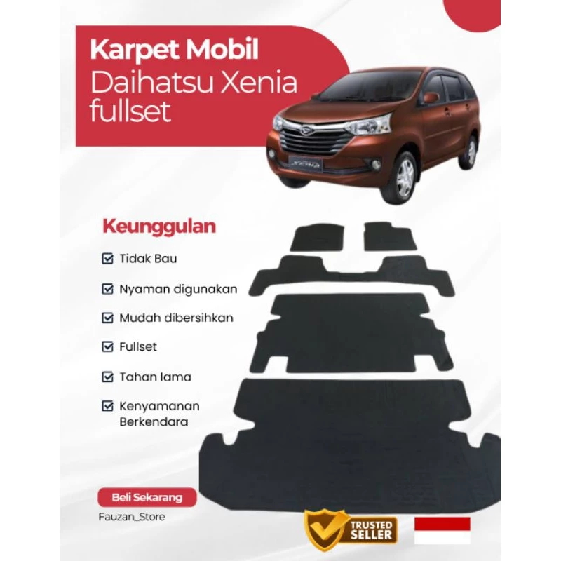 karpet fullset mobil Xenia FullSet alas kaki mobil Daihatsu Xenia 2010 2014