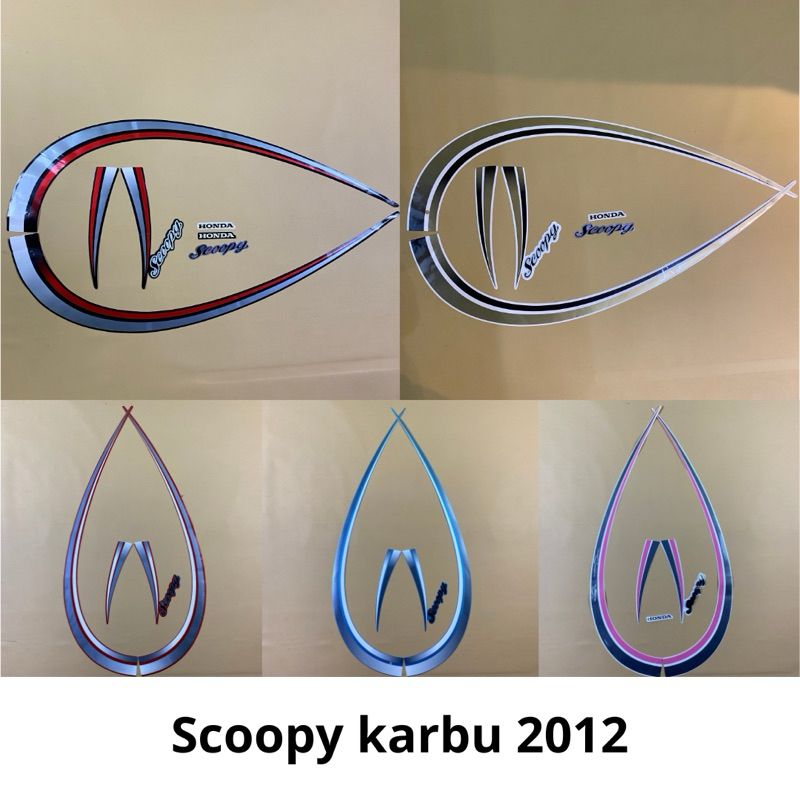 STICKER STRIPING BODY HONDA SCOOPY KARBU 2012