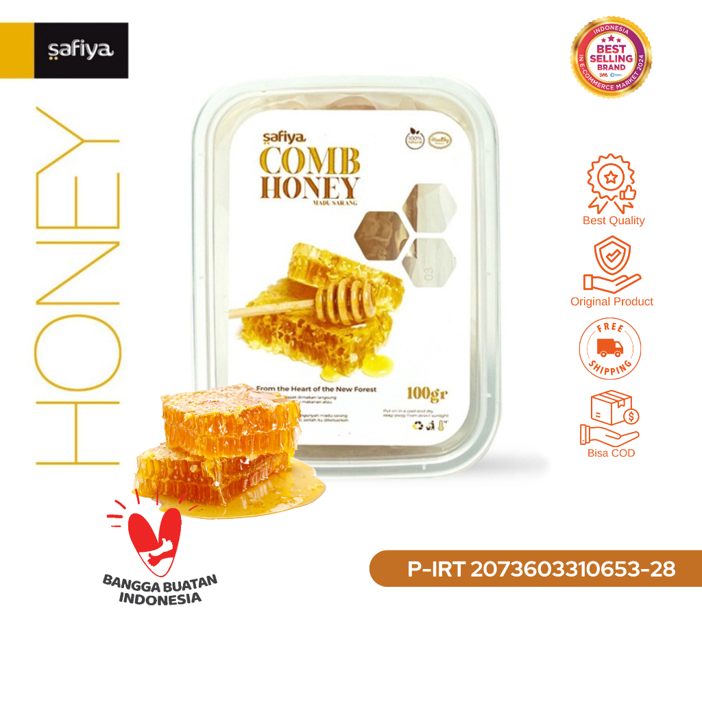 

Safiya Madu Sarang Asli 100 Gram Raw Honey Comb