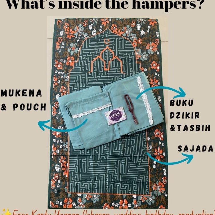 Update Hemat  Free Kartu Ucapan MUKENA TRAVELLING  SAJADAH SOUVENIR HAMPERS LEBARAN RAMADHAN UMROH H