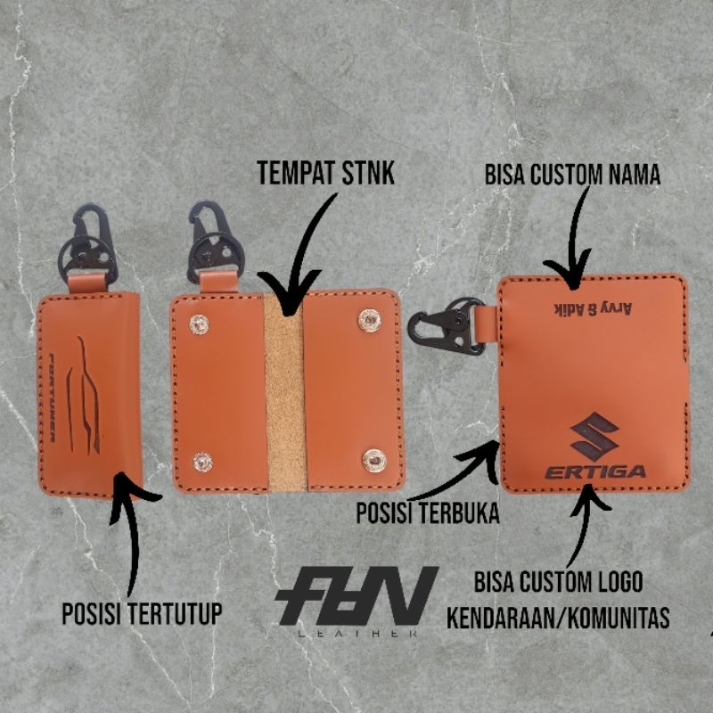 DOMPET STNK KULIT DOMPET STNK KULIT CUSTOM GANTUNGAN KUNCI KULIT ASLI DOMPET STNK MOBIL MOTOR DOMPET