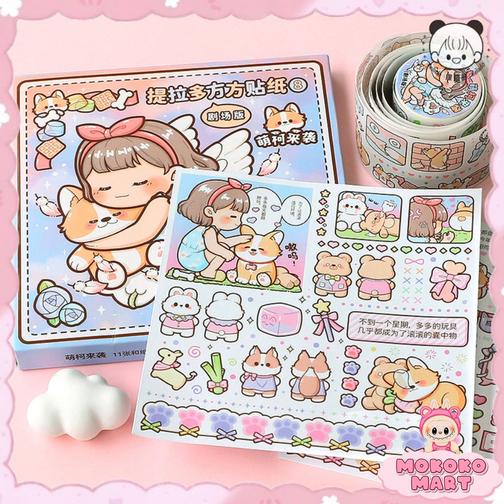 

MM Stiker Pack 1 Set Isi 15 Lembar Dodogirl with Dog Story / Sticker Jurnaling Stiker Sticker TLD122