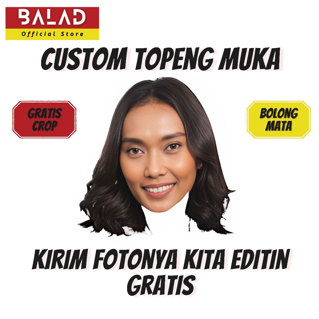 EXPRESS Cetak Topeng Custom Wajah Muka Teman Sendiri Artis Ulang Tahun Wisuda