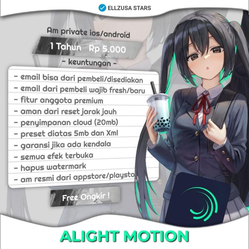 Alight Motion Premium Private 1 Tahun