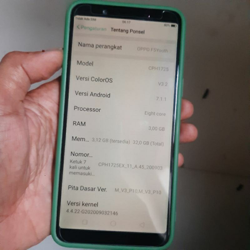 HP SECOND  SEKEN OPPO F5 YOUTH RAM 3/32  NORMAL NO MINUS SIAP PAKAI