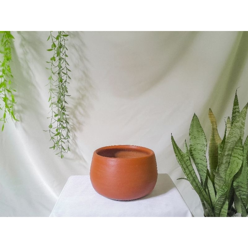 Raflezia Pot Bunga Tanah Liat D15 Cm/Pot Una/Pot Tanah Liat Dekorasi Ruangan Aesthetic