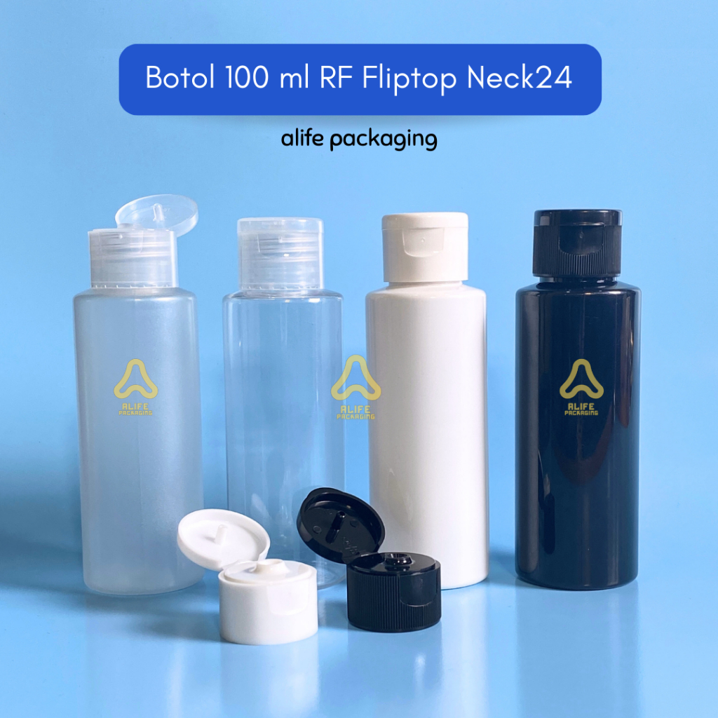 Botol Fliptop 100 ml | Botol 100 ml Fliptop | Botol Plastik Fliptop 100 ml - RF