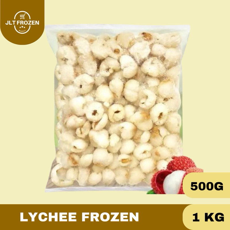 

Lychee Frozen / Leci Beku Buah Leci Frozen IQF Kemasan 1KG / 500g