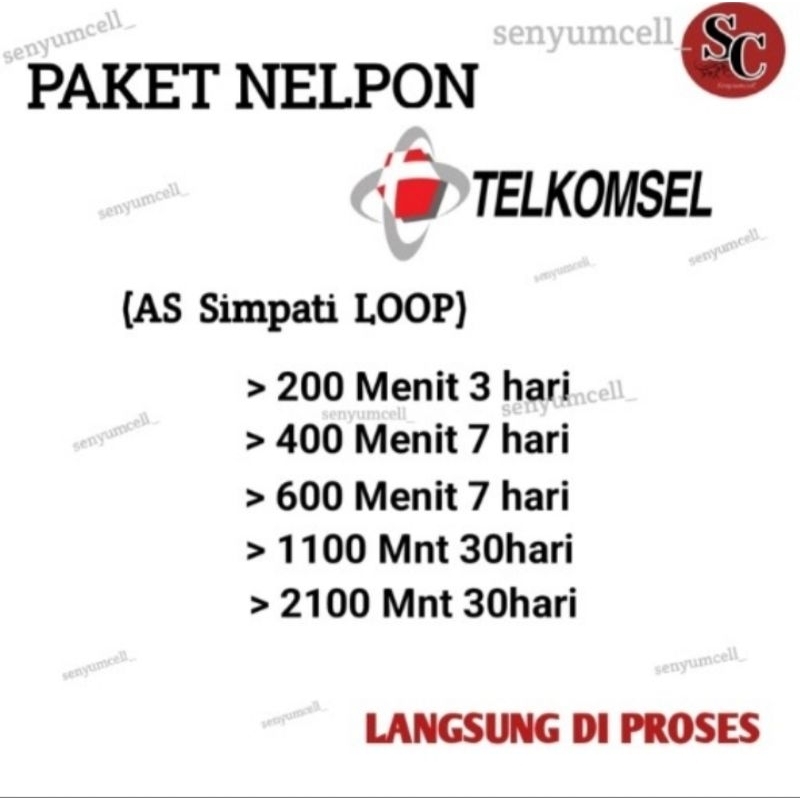 PAKET NELPON TELKOMSEL 3HARI 7HARI 30HARI TERMURAH