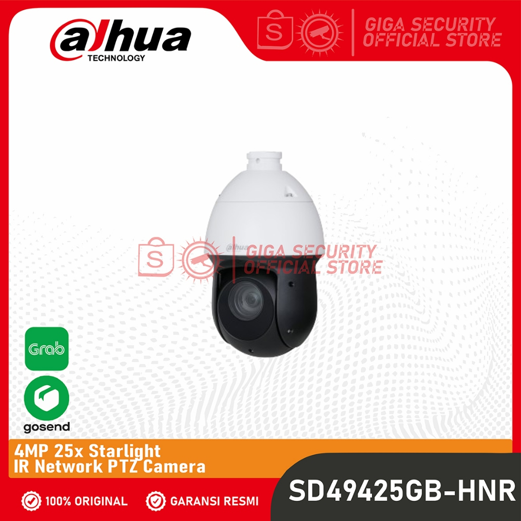 KAMERA DAHUA CCTV IP PTZ 25X OUTDOOR DAHUA 4MP DH-SD49425GB-HNR WIZSENSE