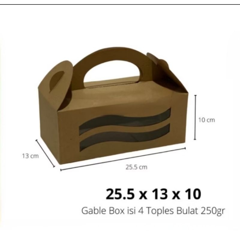 

5pcs GABLE BOX JENDELA MIKA 25,5X13X10 CM E-FLUTE T-250 BULAT 4