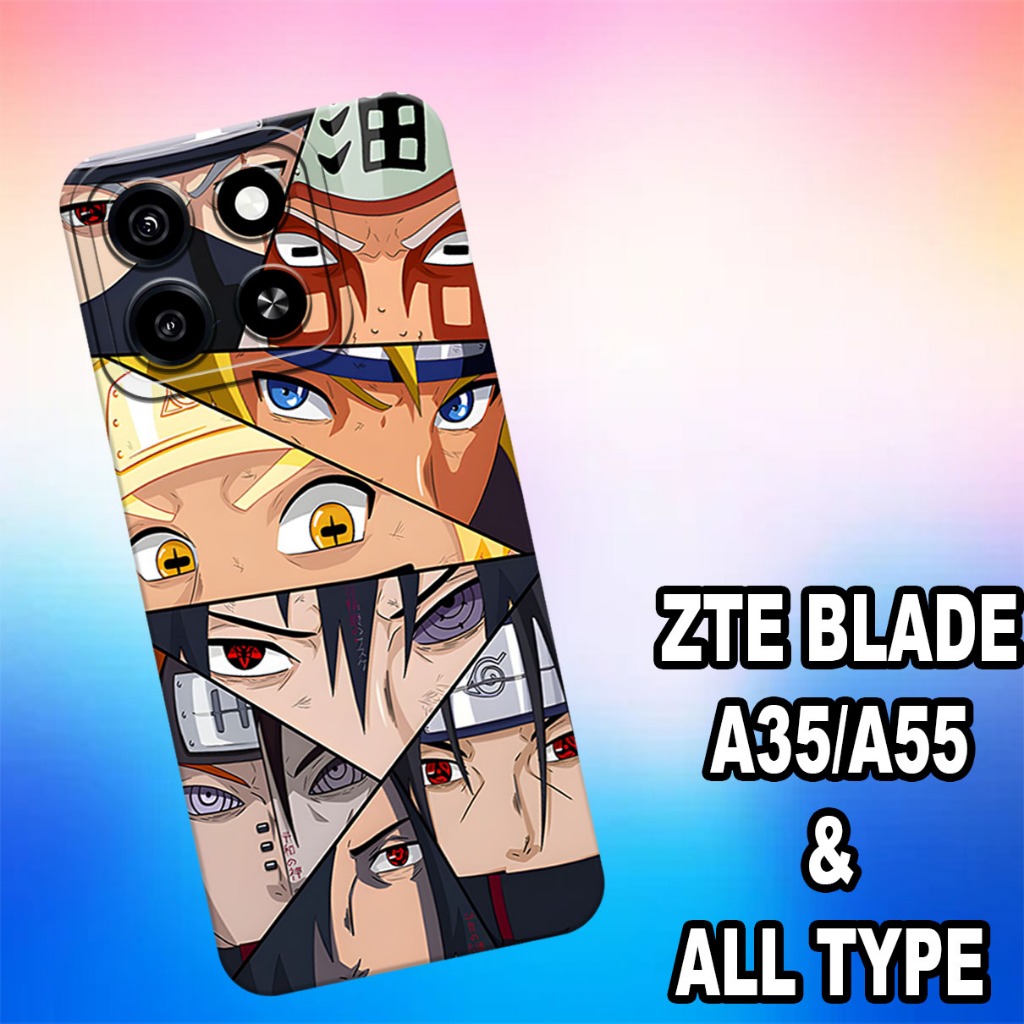 (GC6) Softcase karet Hp ZTE BLADE A35/A55 Terbaru 2024 | Case Motif Gambar Naruto | Case ZTE BLADE A