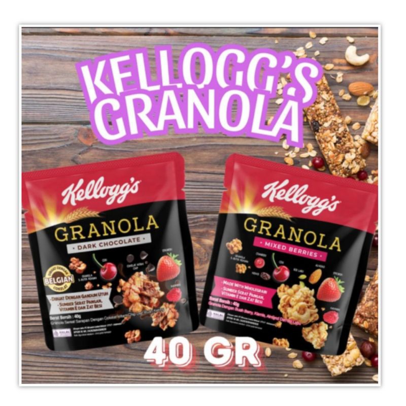 

Kellogg's Kelloggs Granola 40 gr Snack Cemilan Sehat