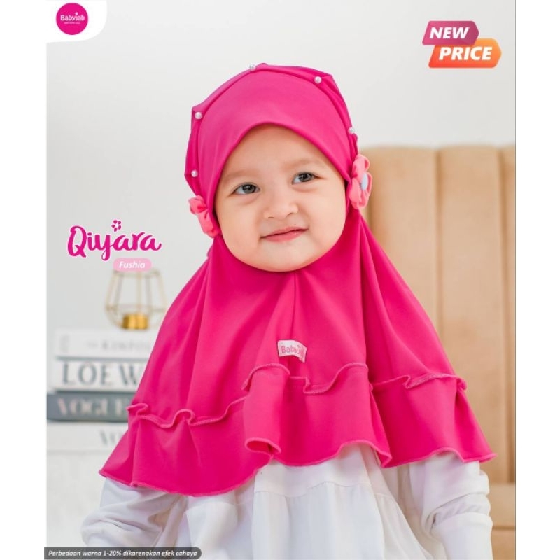 Baby Jab | Qiyara Jilbab Anak Adem Jersey|Jilbab Bayi 0- 12| 1-4 tahun| Jilbab Anak Lucu| Jilbab ana