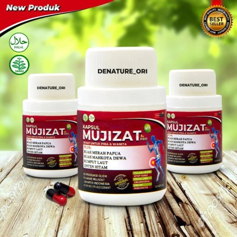 Kapsul Mujizat Original Produk Obat Asam Urat, Rematik, Nyeri Sendi, Pegal Linu, Stroke DLL BPOM