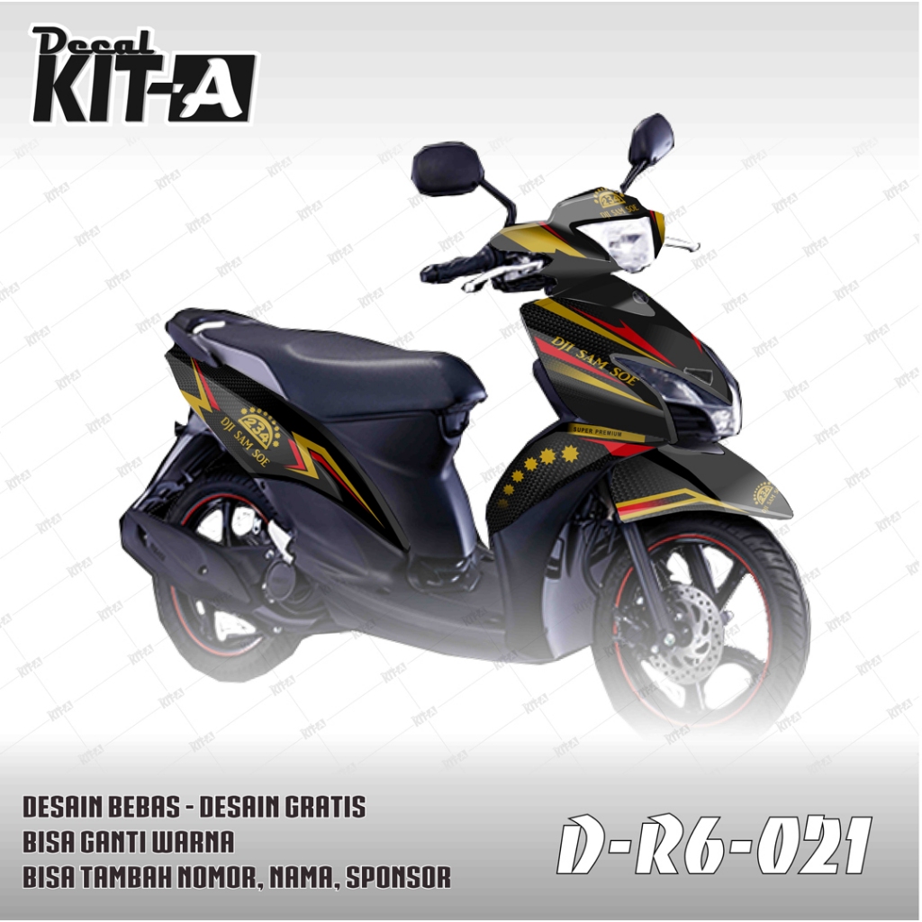 Decal Stiker Mio Soul GT Striping Sticker Mio Soul GT ROKOK DJI SAM SOE D-R5-027 R5-021