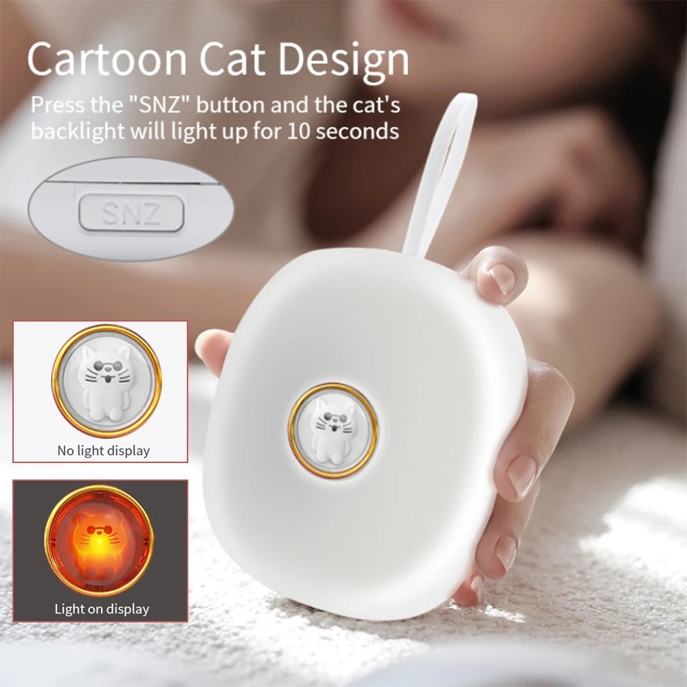 Jam Alarm Tidur Getar Rechargeable 1200mAh | Jam Alarm Tidur Jam Alarm Getar Alarm Clock Getar