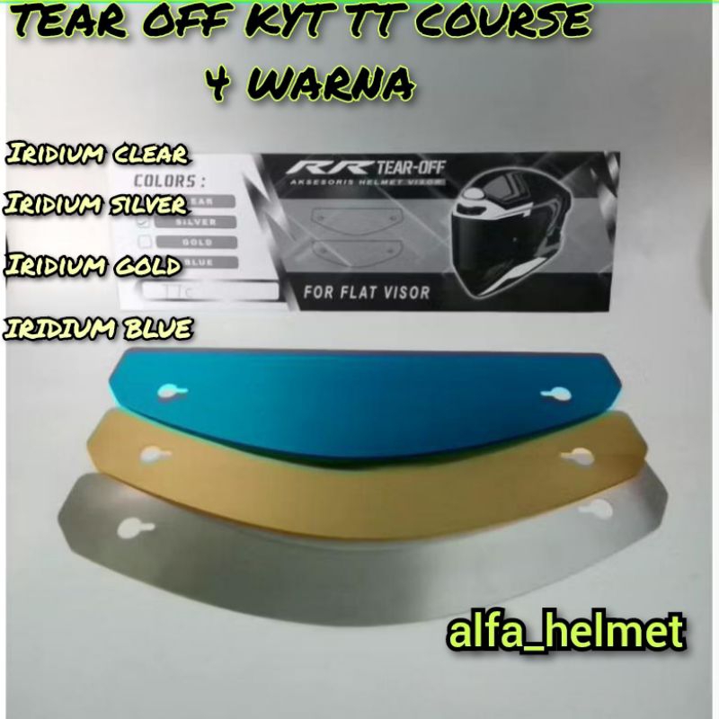 TEAR OFF KYT TTC / TEAR OFF TT COURSE / TAER OFF PELAPIS HELM TTC / TEAR OFF TTC • TERMURAH