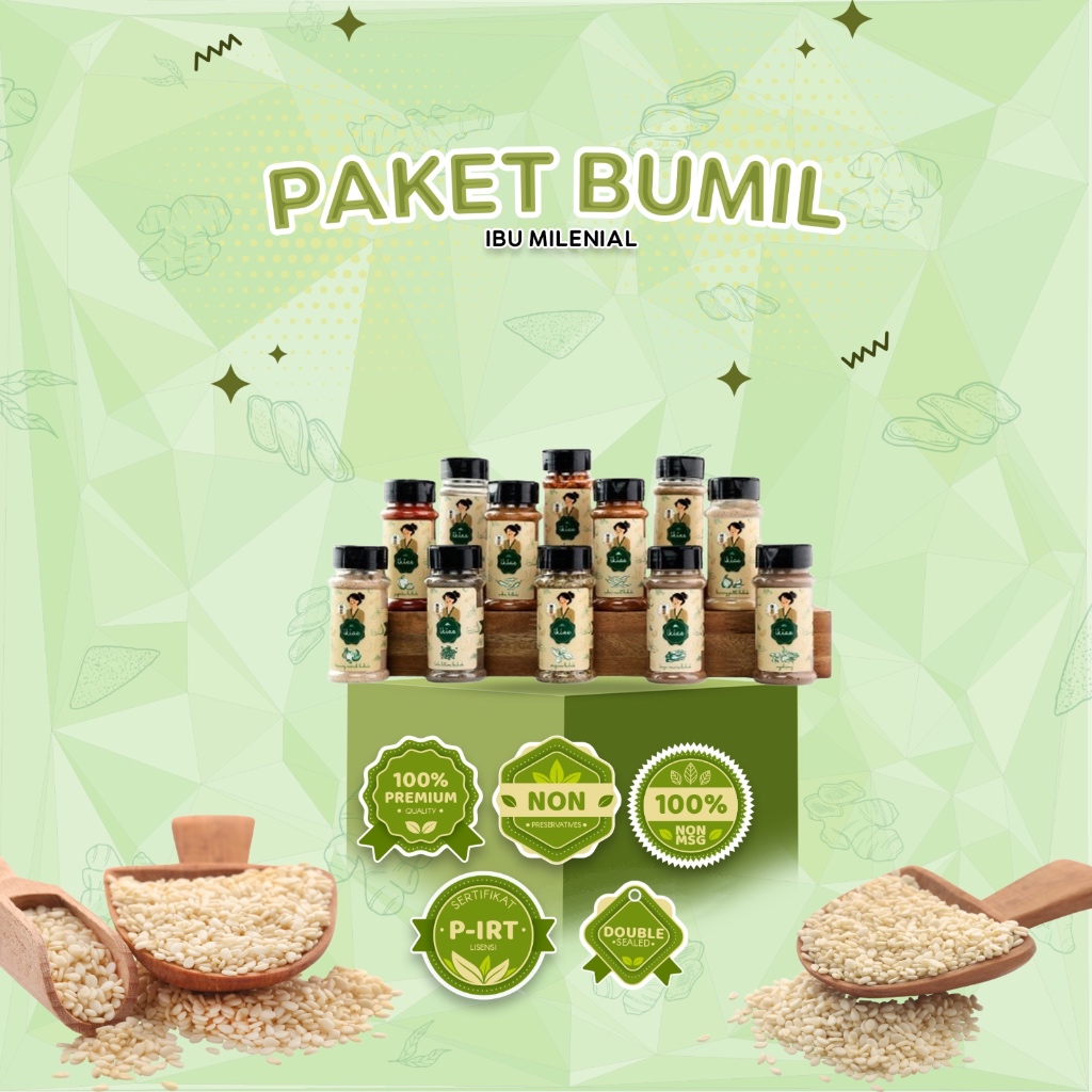 

PAKET 12 Bumbu Dapur Premium Quality Bu-Mil (iBU MILenial) IKIAE