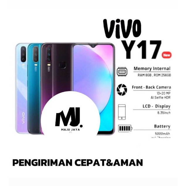 HANDPHONE VIVO Y17 RAM 6/128 GB TERMURAH GARANSI 1 TAHUN